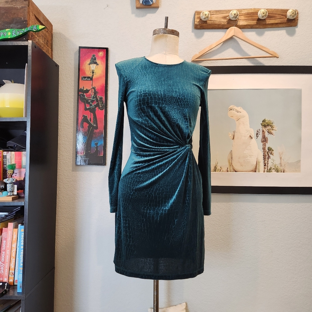 & Other Stories Velvet Mini Dress